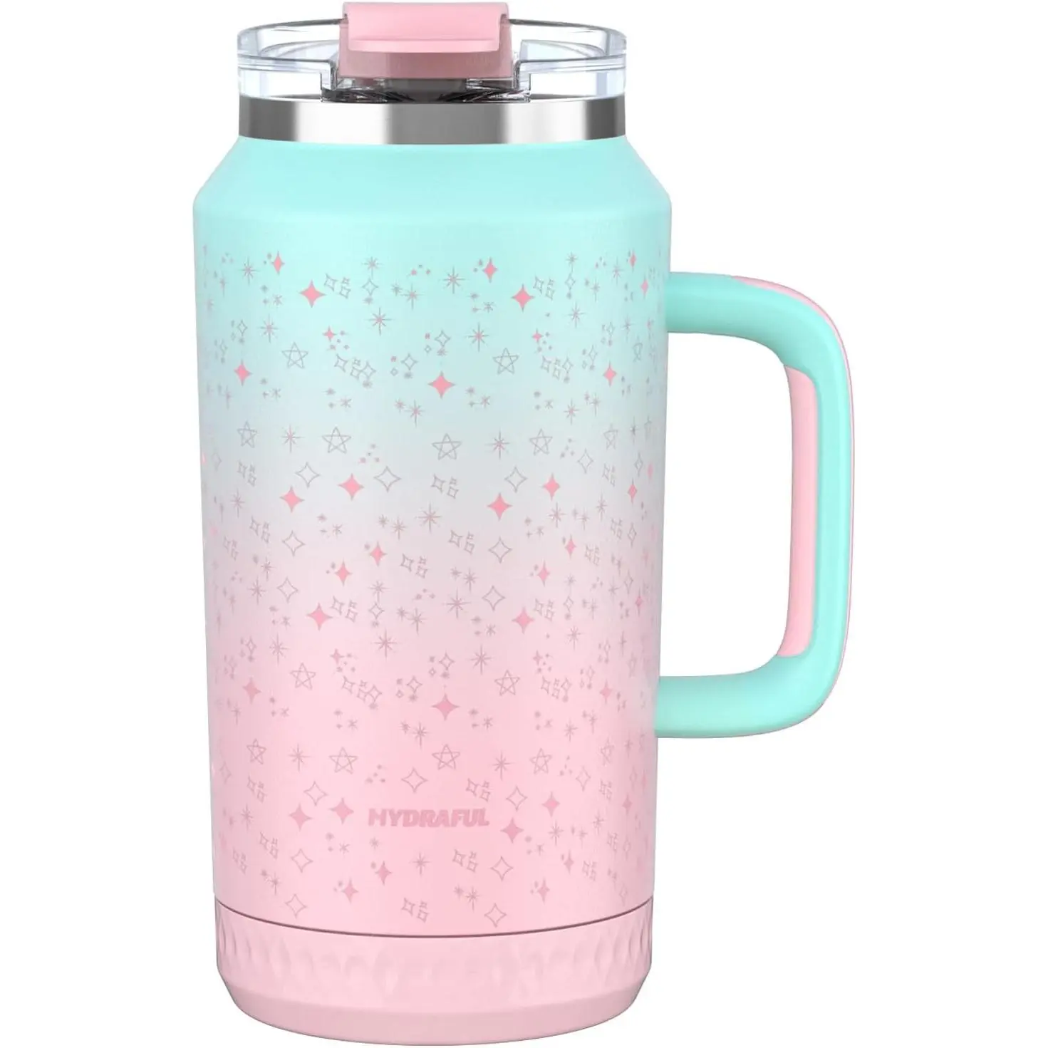 64 oz Tumbler with Handle and Straw - 100% Leak-Proof - Insulated Cup Reusable Stainless Steel Large Water Bottle Travel Mug for Gym, Hiking, and Camping - Gifts for Women Men Him Her Gift