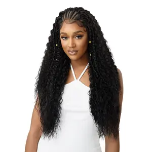 Outre Glueless HD Pre-Braided Lace Frontal Wig 13X4 Stitch Braid Ripple Wave 30"