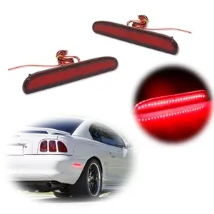 2pcs Red Rear LED Red Side Marker lamps Light Reflectors For 1994 1995 1996 1997 1998 Ford Mustang,Replace OEM F4ZZ-13A565-B, F4ZZ 13A565 B, F4ZZ13A565B