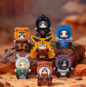 MINISO Naruto Shippuden Cute Animals' Sit-in Party Series Vinyl Plush Blind Box,Cute Collectible Pendant, 5"Cartoon Keychain,Desk Decor, Gift Toy,Surprise Figure Collectibles for Anime Lovers,Holiday Gift Birthday Gift