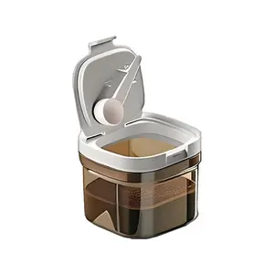 Airtight Coffee Canister, 8oz Coffee Storage Container with Scoop, Kitchen Food Storage Jar for Grounds Coffee, Beans, Tea, Sugar, Flour, Cereal, 800ml