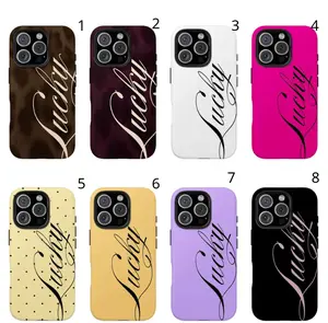 Lucky Script Design Phone Case for iPhone 17 Air 16 Plus 15 Promax 14 13 12 11 Pro