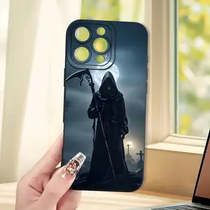 Stylish And Trendy Grim Reaper Scythe Phone Case, Beautifully Designed And Made of High-Quality Soft Material, Suitable for iPhone 17 Air 16 15 14 13 12 11 Pro Max Plus