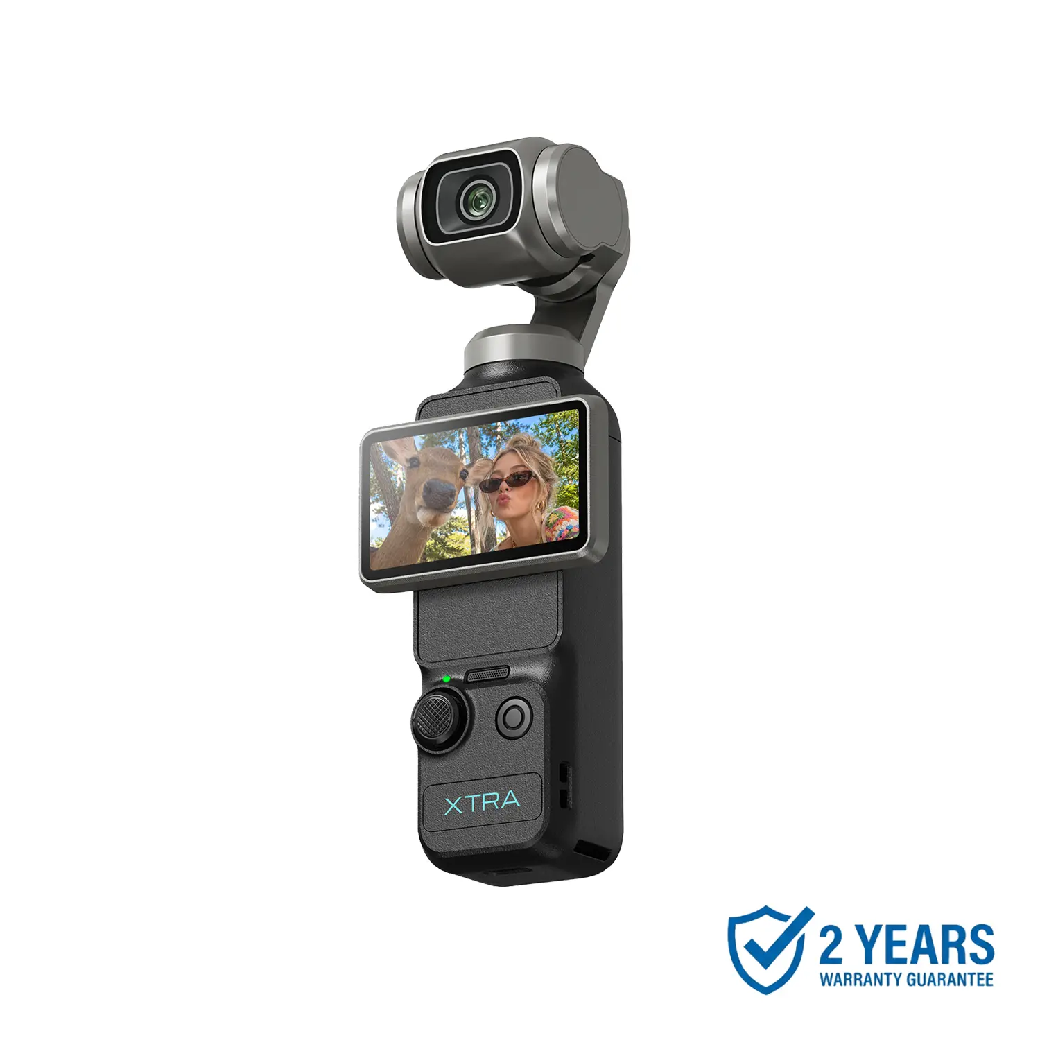Xtra Muse Vlogging Camera with 1'' CMOS 4K/120fps Videos 3-Axis Gimbal Stabilizer Fast Focusing Face/Object Tracking Portable Handycam Camcorder