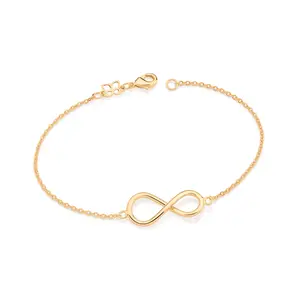 Rommanel - 18K Gold-Plated Infinity Sign Bracelet - Hypoallergenic Everyday Jewelry