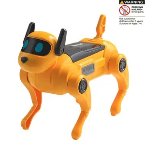 Robot Dog Toy for Kids, DIY Ai Command Robot Dog Assembly Kit, Buildable Mechanical Dog Model, Robot Models, Simulated Limbs, Forward and Backward Movement, Realistic Robot Puppy