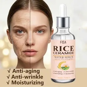 Wrinkle Repair Serum, Rice Ceramide Essence, Deep Hydration for Dry Sensitive Skin, Brightening and Even Tone, Youthful Glow