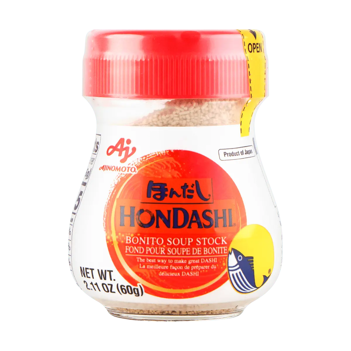 AJINOMOTO Hondashi Bonito Soup Stock - Dashi for savory miso soup, 60g AJINOMOTO Hondashi Bonito Soup Stock - Dashi for savory miso soup, 60g