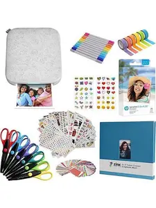 HP Sprocket 3"x4" Portable Printer, Case, Album, Paper & Scissors