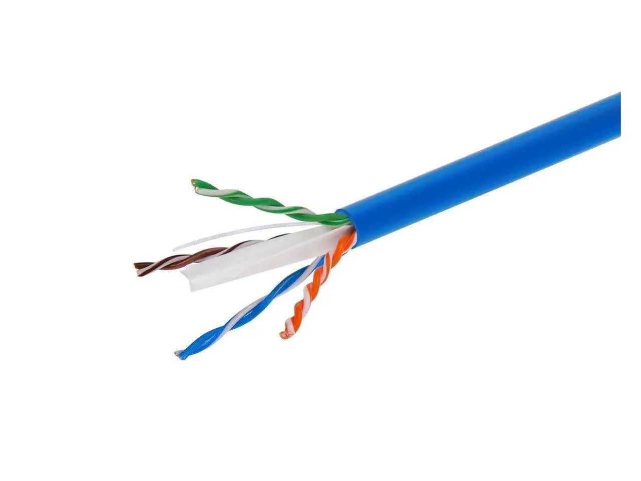 Monoprice Cat6 Ethernet Bulk Cable - Network Internet Cord - Stranded, 550Mhz, UTP, CM, Pure Bare Copper Wire, 24AWG, 1000ft, Blue