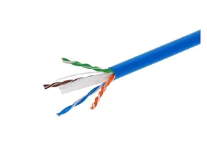 Monoprice Cat6 Ethernet Bulk Cable - Network Internet Cord - Stranded, 550Mhz, UTP, CM, Pure Bare Copper Wire, 24AWG, 1000ft, Blue