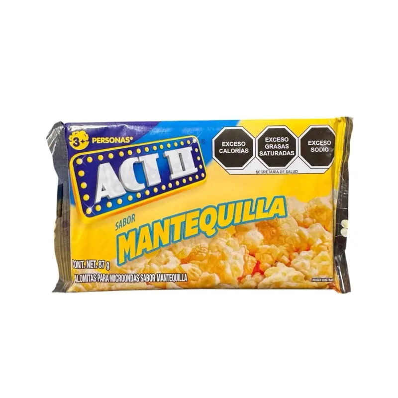 ACT II Butter Popcorn - 87g Bag of Butter Flavor Popcorn from Mexico