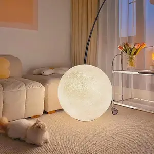 Atmosphere Moon Floor Lamp for Living Room & Balcony Cozy Romantic LED Lamp Nordic Minimalist Style 30 Days Returns Energy Saving 12 Month Guarantee Christmas Decor Lights Rechargeable Foldable Piano Motion Sensor Dimmable sunset lamps Led Lighted