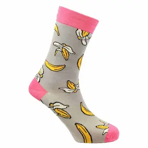 Bananas Fruit Print Bamboo Knit Socks