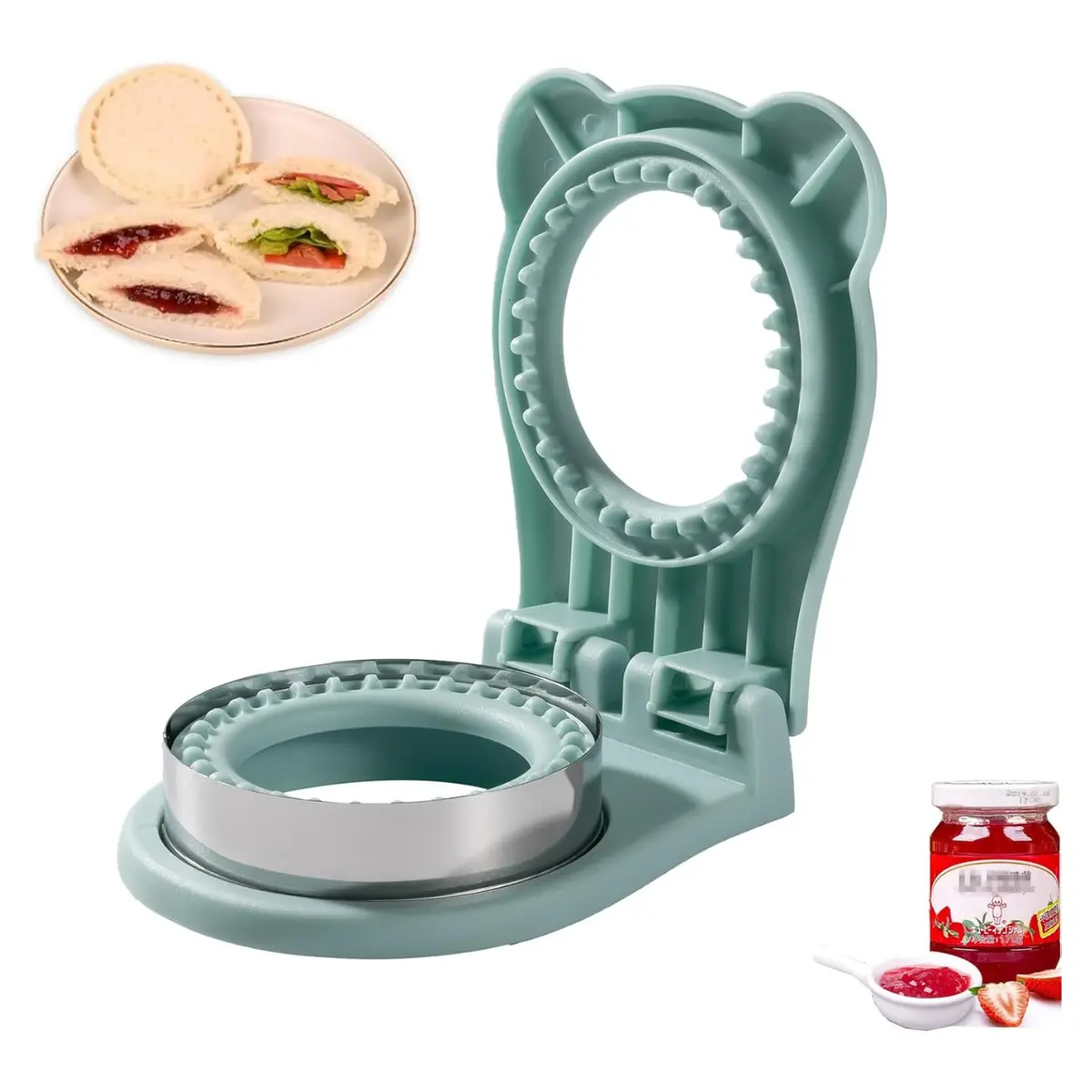 Sandwich Cutter & Sealer, Pocket Sandwich Maker for Kids Lunches & Breakfast