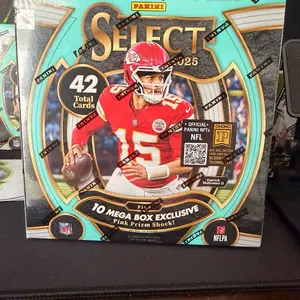 X3 boxes Panini Select 2025 NFL Mega Box Exclusive Pink Prizm Shock 42 Total Cards X3 Boxes of Panini Select Retail w/ Pink Prizms (break006)