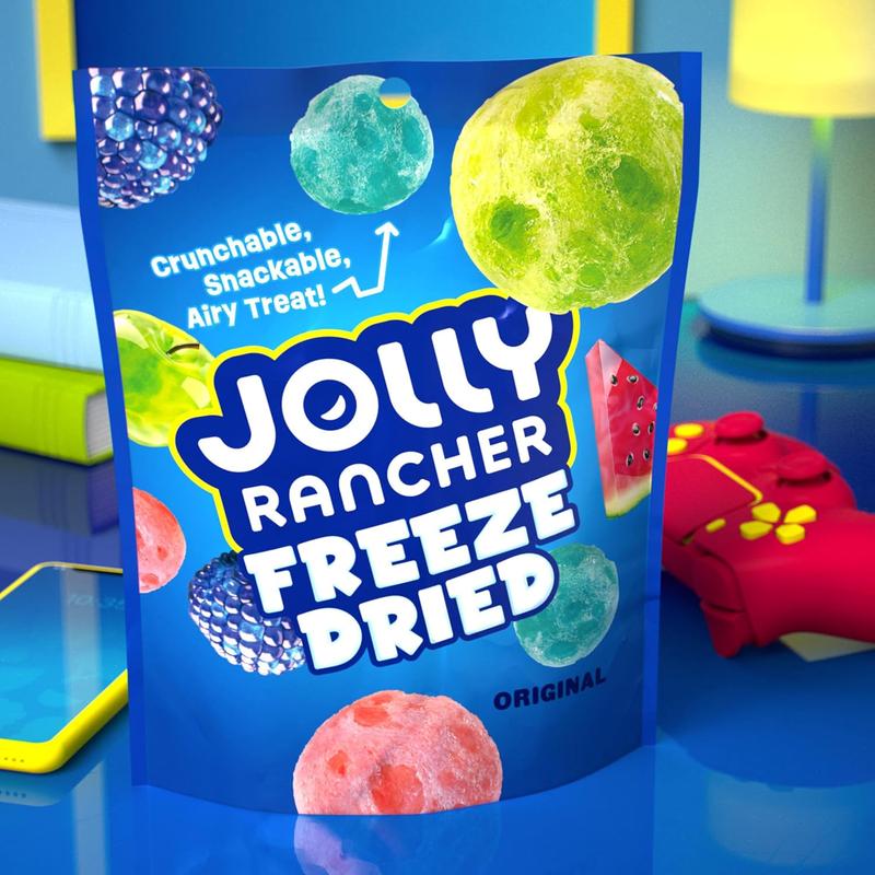 Jolly Style Freeze-Dried Fruit Candy – Crunchy Original Flavors Snack Bag, 3.1 oz | Lightweight Puffy Candy Treat, Sour & Sweet Fruity Goodie Bag Filler