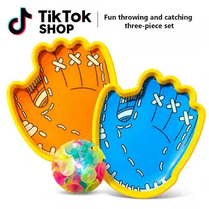 Light-up Ball Toss and Catch Game Set (3 pieces) – Includes (2 rackets + 1 light-up ball), Perfect For Outdoor Family Fun, Multi-player sports, and a holiday gift for children aged. SummerVibes