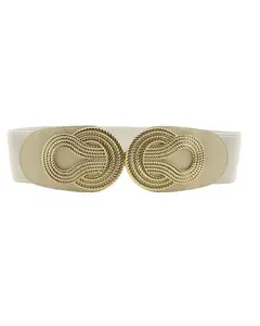 ChicMe Women's Stretchy Wide Belt Vintage Elastic Waist Belt for Dresses Coats