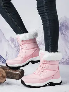 Women's High-Top Winter Snow Boots, Warm Fleece Lined, Windproof Anti-Slip Waterproof, Casual Outdoor Sports Shoes, Cute Winter Boot, Christmas gift