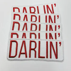 4" Darlin' in Red  -  Embroidered Hat Patch
