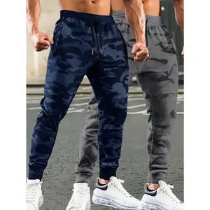 Male 2-Piece Ankle-Tie Drawstring Joggers, Spring & Autumn Outdoor Camouflage Pants, Vintage American Street Style, Versatile Athletic Casual Sports Trousers summervibes