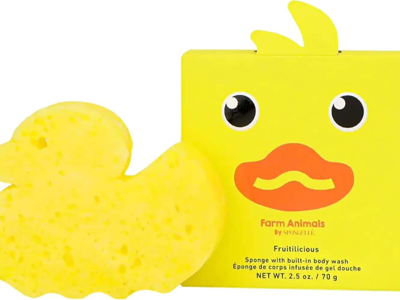 Spongellé Danny Duck Kids Body Buffer, Fruitilicious Scent, All Ages