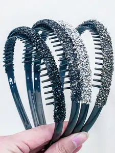 Elegant Vintage Rhinestone Hairbands Set, Princess Style Headbands for Women & Girls, Perfect for Parties & Daily Wear