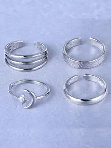 Stylish All-match Hollow out Star Design Cuff Toe Ring, Adjustable Cuff Toe Ring, Fashionable Body Jewelry for Women & Men for Gift & Daily Cloth Decor