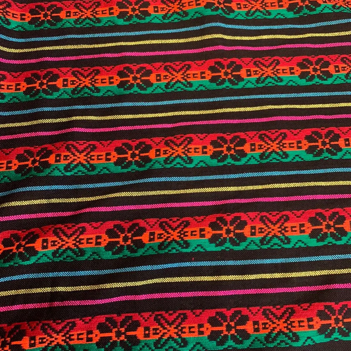 Mexican Cambaya Fabric Black Mexican Cambaya Fabric Black