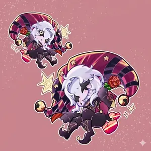Pierrot Keychain – Pierrot The Freak Circus Keychain, TFC Keychain, Double Sided Acrylic Charm
