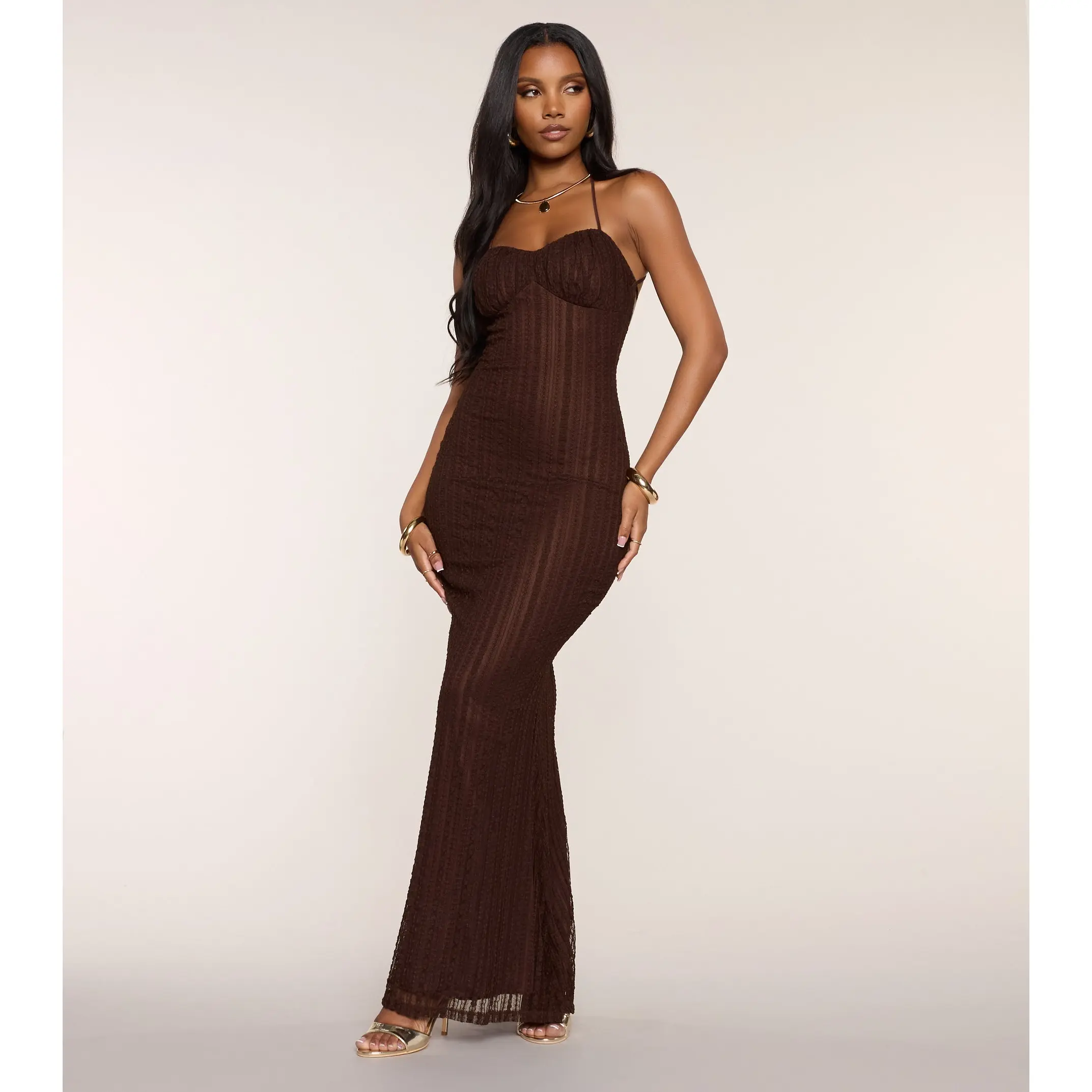 Table For Two Lace Maxi Dress