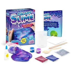 Rainbow Galaxy Slime Making Kit, Non-Toxic Crystal Mud, Kids Craft DIY, Stress Relief Toy, Safe and Fun for Children