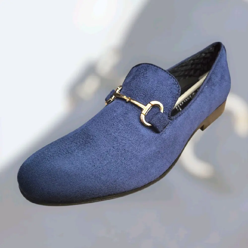 Men suede Navy Loafer