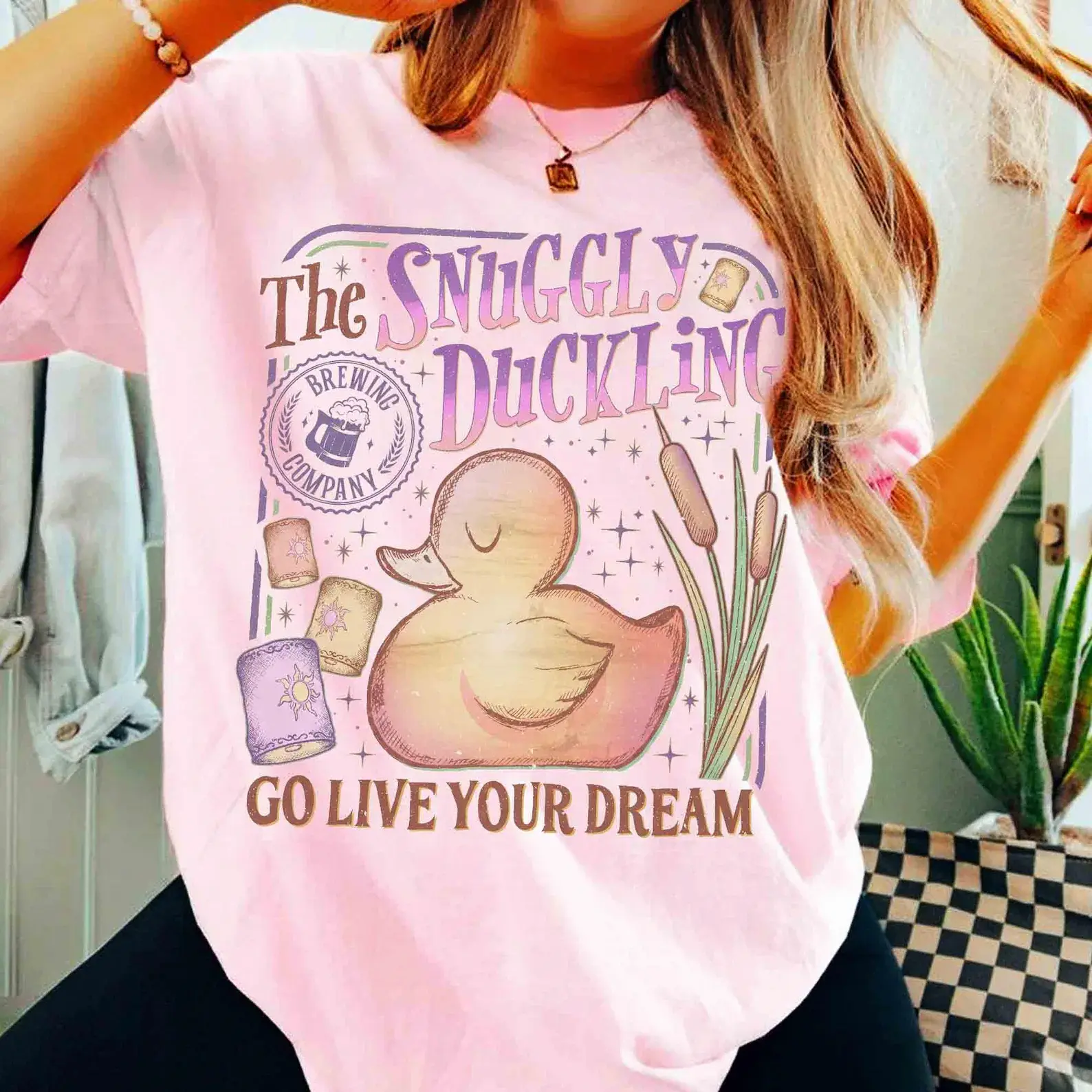 Vintage The Snuggly Duckling Brewing Shirt, WDW Go live Your Dream Quote Tee, Princess Lantern Shirt, Magic Kingdom Matching Trip
