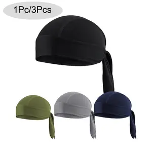 Cycling Pirate Hat, Breathable Mesh Bandana, Sweat-Absorbing Helmet Liner, Head Cover for Outdoor Use, 1pc/3pcs Set, Sports outdoor hats