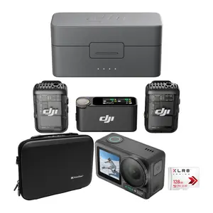 DJI Mic 2 with Action Camera, Memory Card, and Carrying Case Bundle