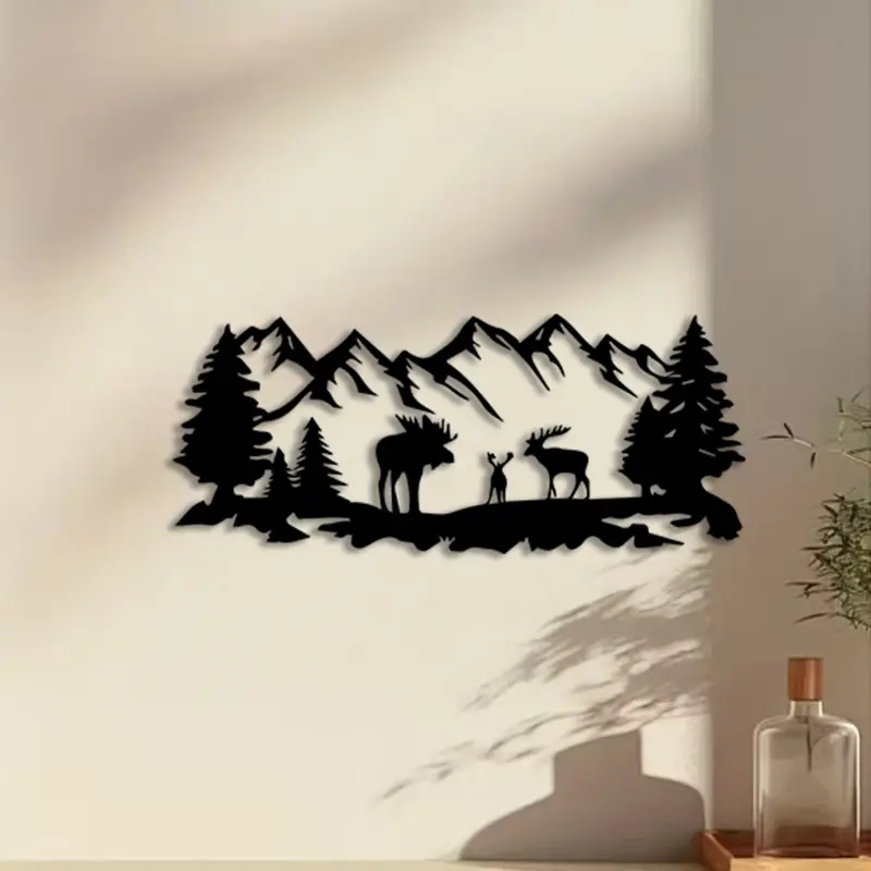 1pc Acacia Tree Metal Wall Art, Acacia Tree Statue Mural, Perfect for Living Room Wall, Nature Decor, Ideal Gift for Plant Lovers, Durable Metal