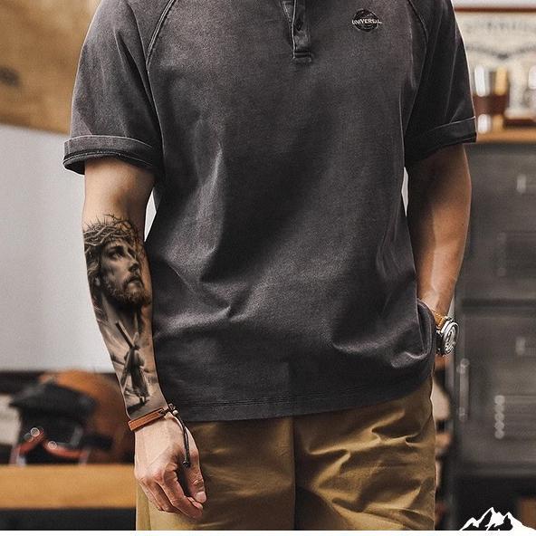 76 Sheets Large-Size Black TemporaryTattoos Stickers,Forearm DesignsFeaturing Tribal Wolf, Tiger, Lion, Owl,Skeleton Skull, Temp Halloween FakeTattoo Stickers, Rose, and Animals Sensitive