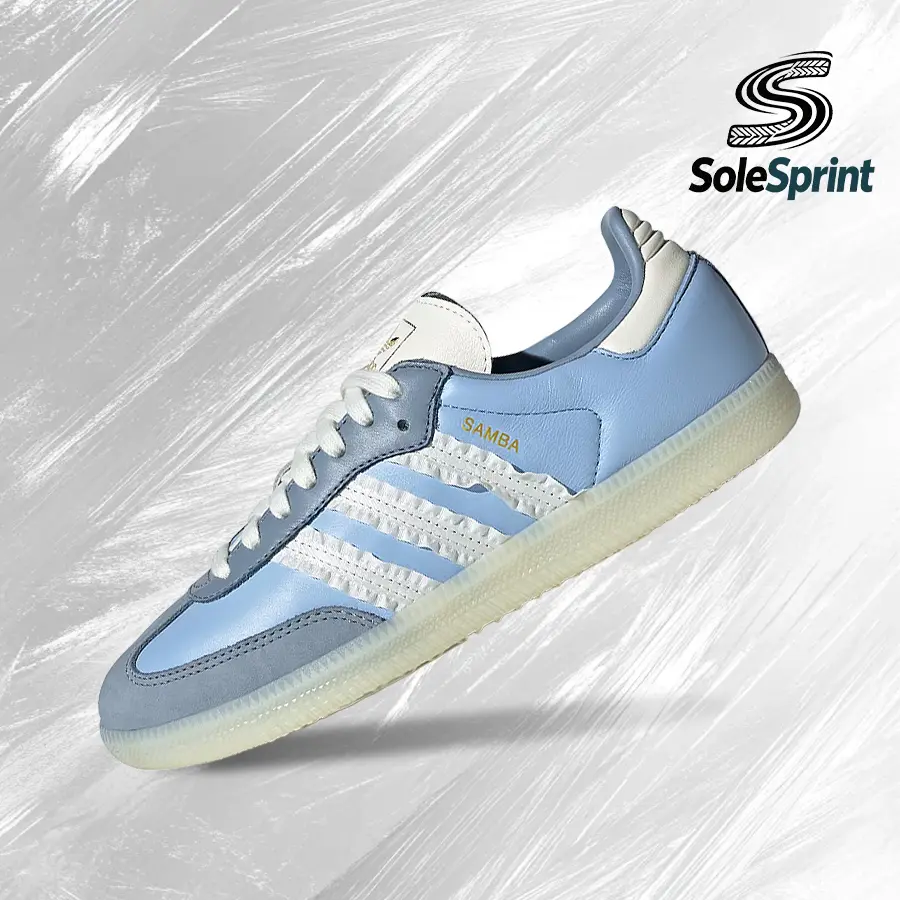 Adidas Samba Ruffle Stripes Pack Clear Sky (Women's)– Women's Lifestyle Sneakers – Shoes For Woman -Vintagen -Spring & Summer-Inspired Running Shoes, Shock-Absorbing Comfort, Gym To Streetwear Casual Wear-back to school-JR8829