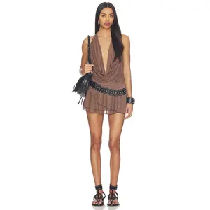 superdown Katsia Mini Dress in Brown