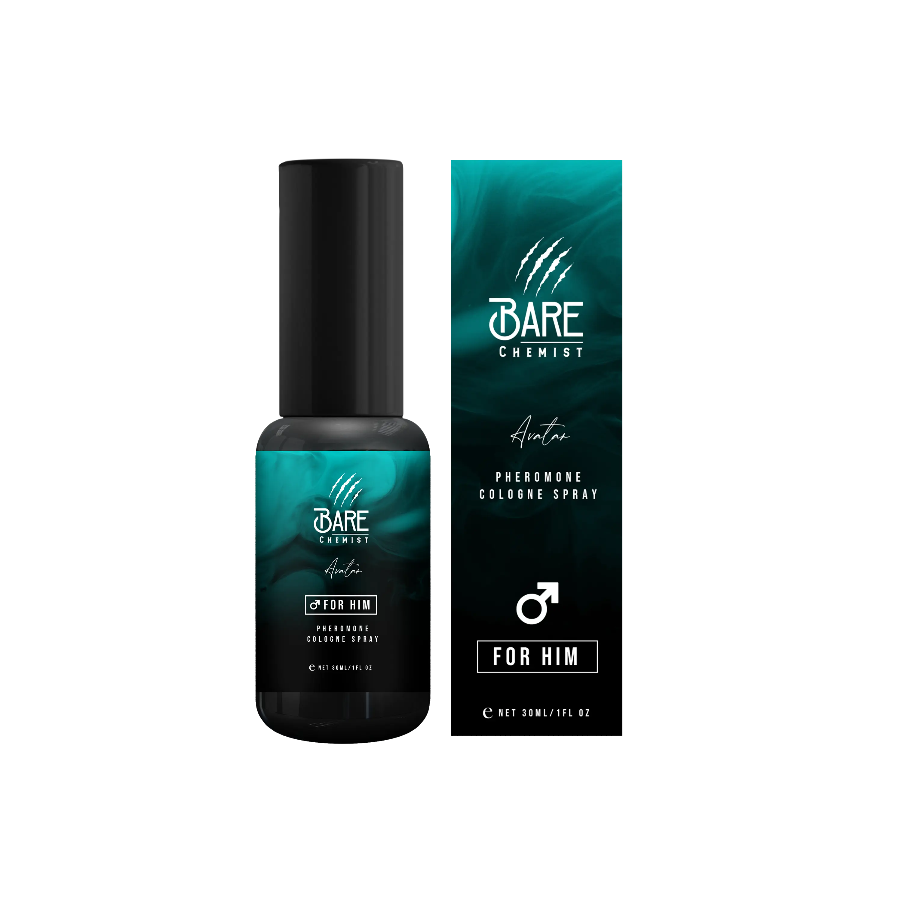 Bare Chemist Fantasy Pheromone Cologne for Men – Fruity Leather Blend with Woody Musk – Alcohol-Free, Long-Lasting – 1oz