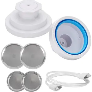 Mason Jar Vacuum Sealer Kit for FoodSaver -  Saver Jar Sealer Attachment, Storage with Accessory Hose for Regular and Wide Mouth Mason Jars