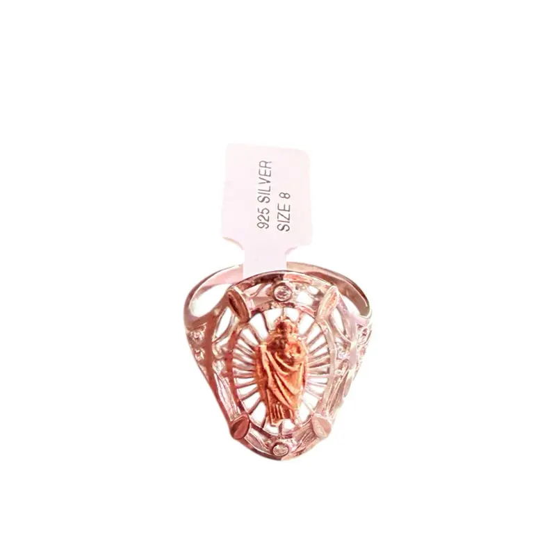 Unisex Saint Jude Thaddeus ring in 925 silver — protection and style in a Mexican jewel