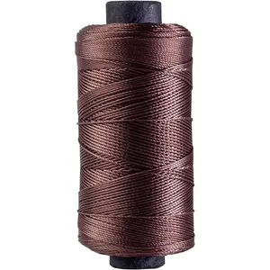 Brown 250m Nylon Thread for Hair Extensions, Sew in Human Hair Weft and Wigs - Non-Slip and Comfortable Hold for Hand and Machine Tied Weft