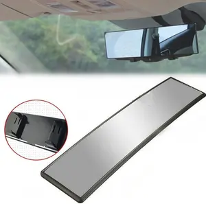 Universal 11.81 Inch Panoramic Convex Real View Mirror for Car SUV Trucks Reversible Passengers High-Quality Glass Anti-Fall Design Easy Install Rearview Mirror