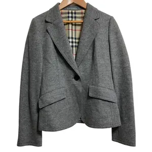 Pre-owned BURBERRY Wool Small Leather Goods London Angora Blazer