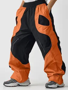 INCERUN Men's Street Fashion Patchwork Colorblock Athletic Sport Activewear Long Pants, Stylish and Comfortable, Suitable for Daily Wear