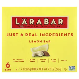Larabar Real Fruit & Nut Bar™, Lemon, 6 Bars, 1.6 oz (45 g) Each