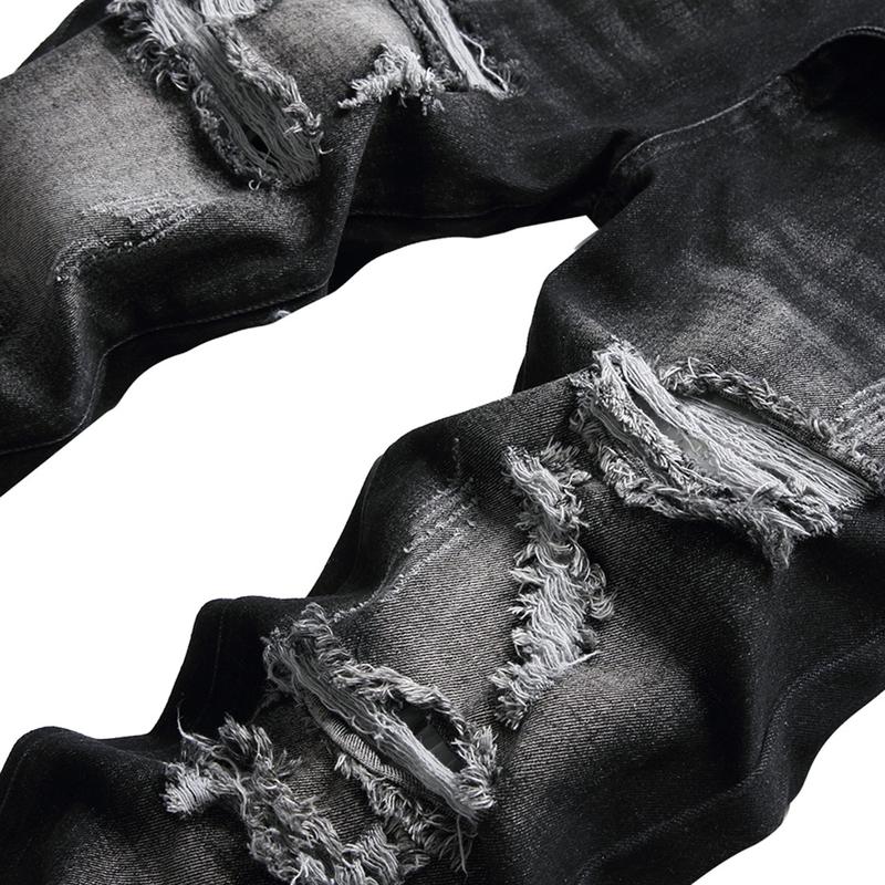 MXCVYCC Men's Black Ripped Jeans Slim fit Jeans For Men Distressed Straight Leg Men Jeans Regular fit Fashion jeans Designer Denim Pants Fathersdaygift thanksgiving outfits birthday outfits jeans for men